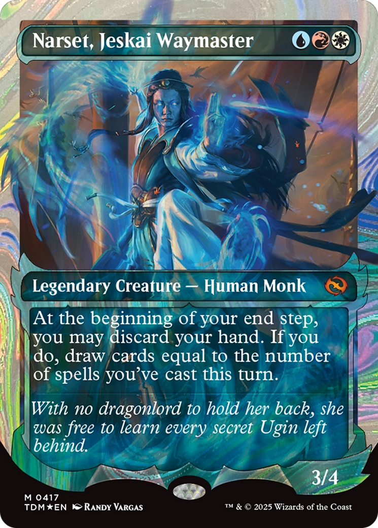 Narset, Jeskai Waymaster (Showcase) (Halo Foil) [Tarkir: Dragonstorm] | Card Merchant Takapuna