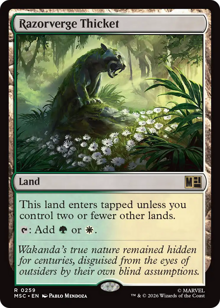 Razorverge Thicket (Surge Foil) [Marvel Super Heroes Commander] | Card Merchant Takapuna
