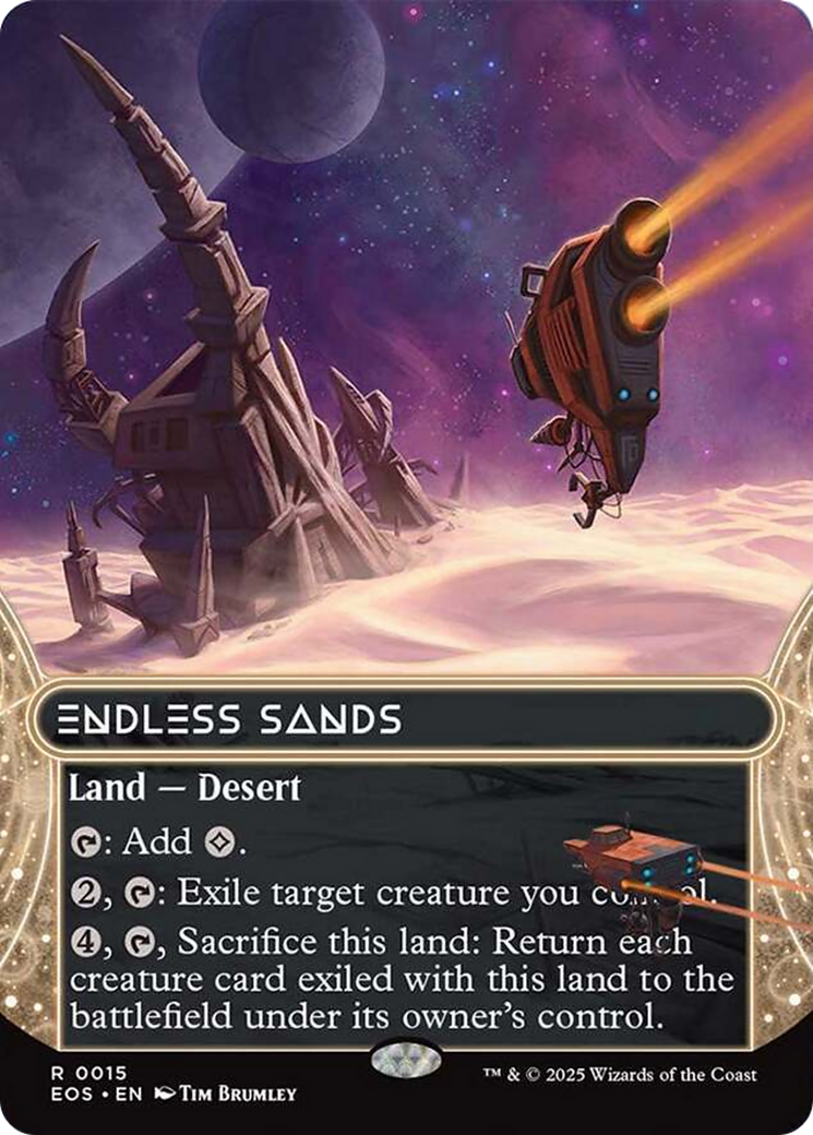 Endless Sands (0015) (Borderless) [Edge of Eternities: Stellar Sights] | Card Merchant Takapuna
