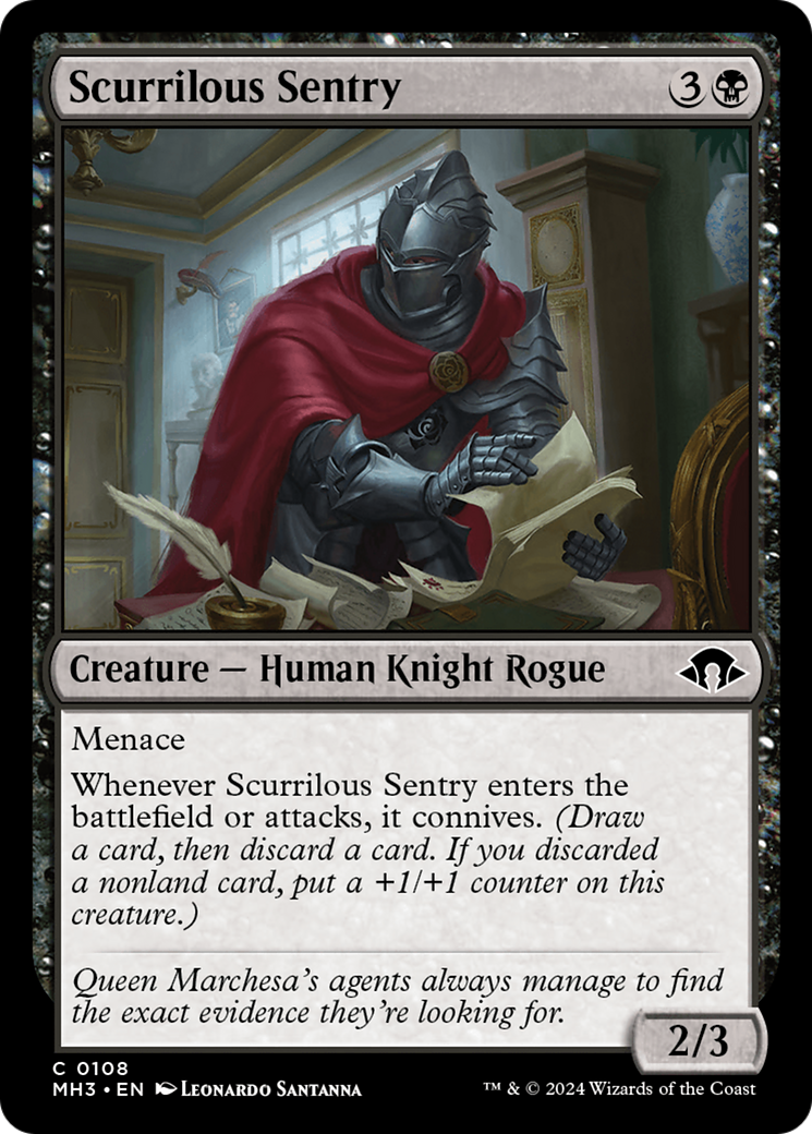 Scurrilous Sentry [Modern Horizons 3] | Card Merchant Takapuna
