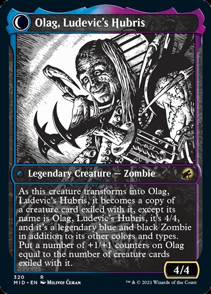 Ludevic, Necrogenius // Olag, Ludevic's Hubris (Showcase Eternal Night) [Innistrad: Midnight Hunt] | Card Merchant Takapuna