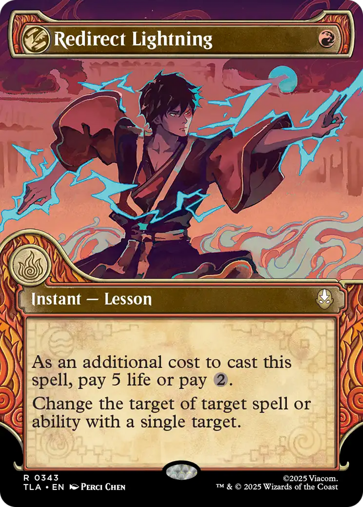 Redirect Lightning (Showcase) [Avatar: The Last Airbender] | Card Merchant Takapuna