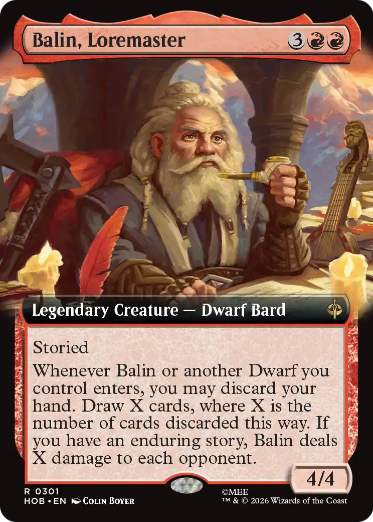 Balin, Loremaster (Extended Art) [The Hobbit] | Card Merchant Takapuna