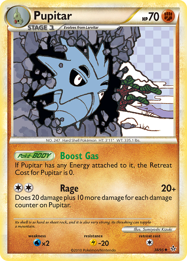 Pupitar (38/95) [HeartGold & SoulSilver: Unleashed] | Card Merchant Takapuna