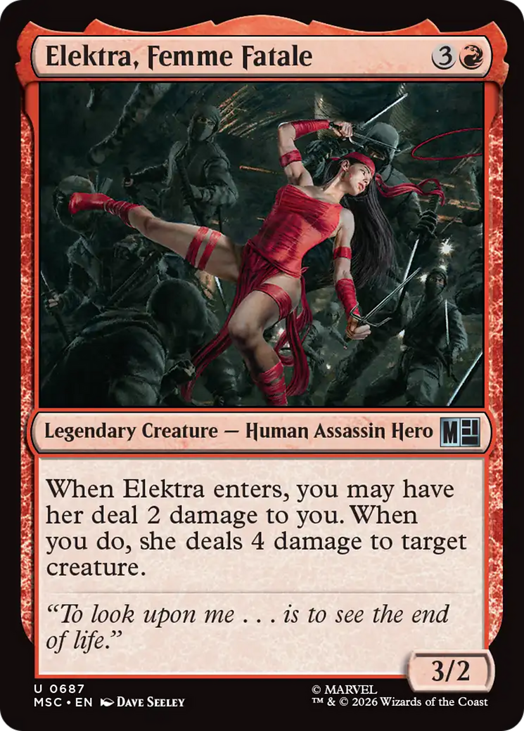 Elektra, Femme Fatale [Marvel Super Heroes Commander] | Card Merchant Takapuna