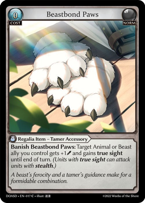 Beastbond Paws (017) [Dawn of Ashes: Starter Decks] | Card Merchant Takapuna