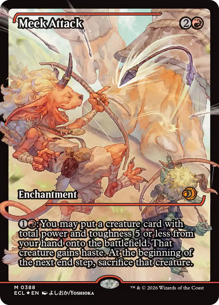 Meek Attack (388) (Showcase) [Lorwyn Eclipsed] | Card Merchant Takapuna
