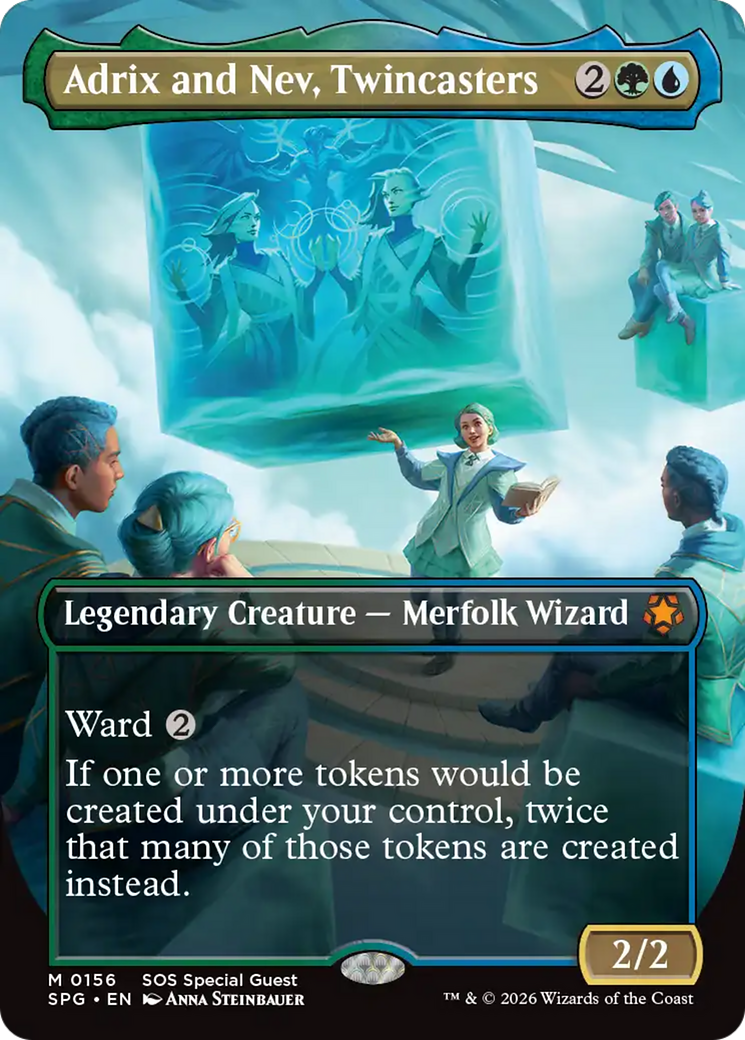 Adrix and Nev, Twincasters (Borderless) [Secrets of Strixhaven Special Guests] | Card Merchant Takapuna