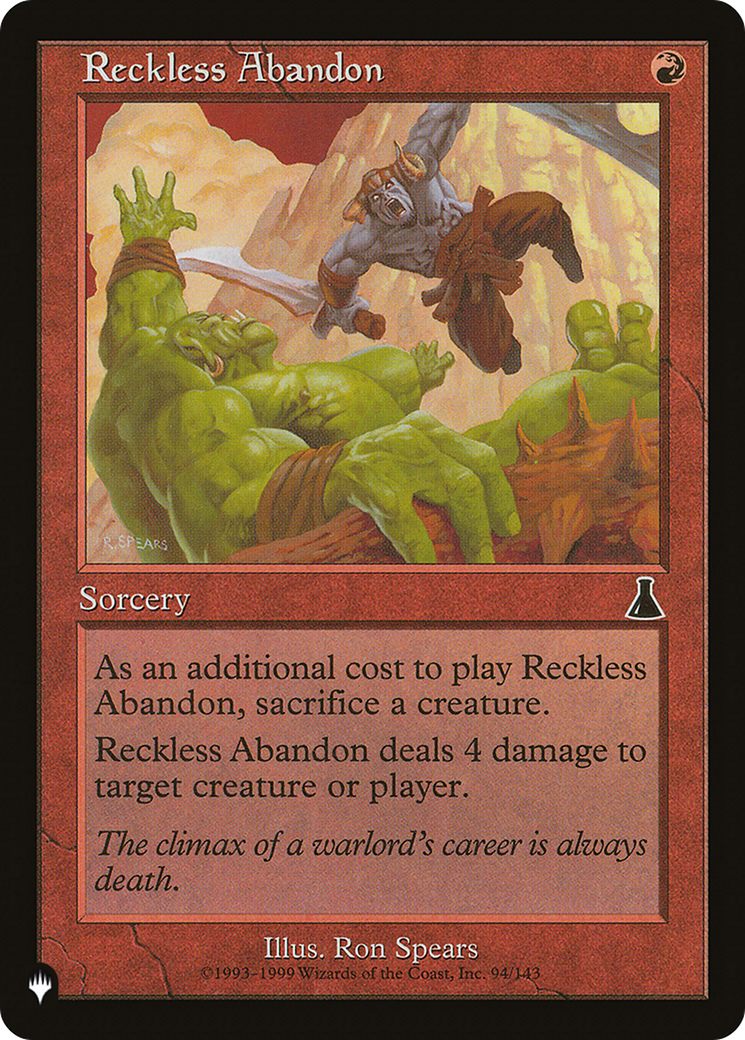 Reckless Abandon [The List] | Card Merchant Takapuna