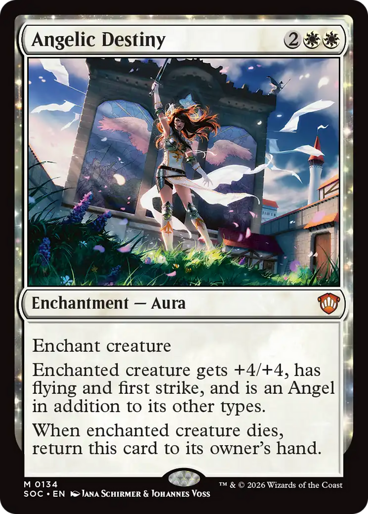 Angelic Destiny [Secrets of Strixhaven Commander] | Card Merchant Takapuna