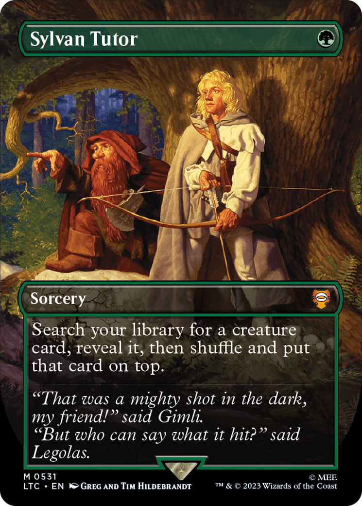 Sylvan Tutor (Borderless) [The Lord of the Rings: Tales of Middle-Earth Commander] | Card Merchant Takapuna