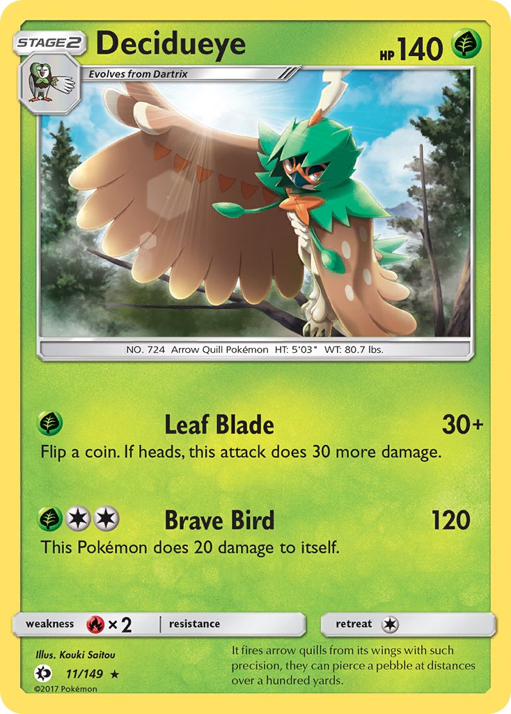 Decidueye (11/149) (Theme Deck Exclusive) [Sun & Moon: Base Set] | Card Merchant Takapuna