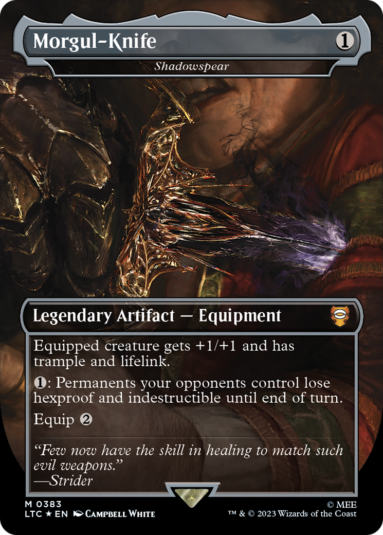 Morgul-Knife - Shadowspear (Surge Foil) [The Lord of the Rings: Tales of Middle-Earth Commander] | Card Merchant Takapuna