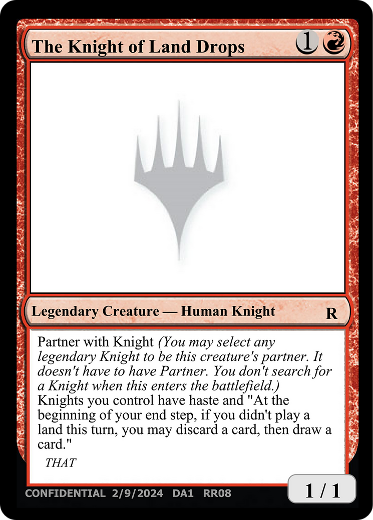 The Knight of Land Drops [Unknown Event] | Card Merchant Takapuna