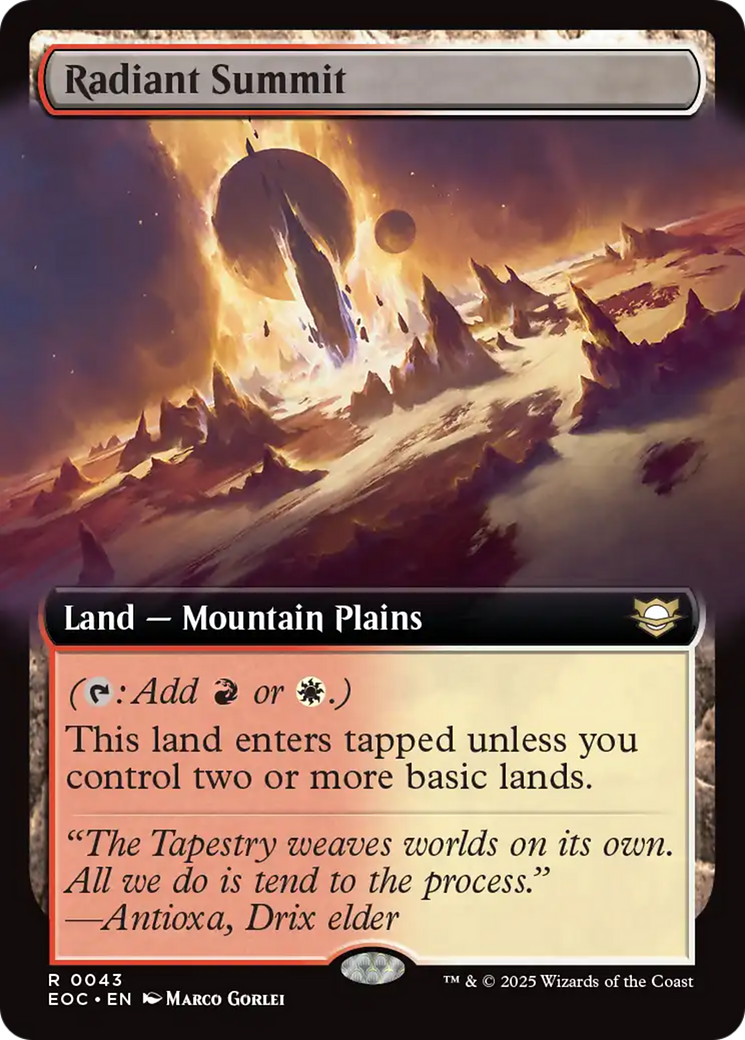 Radiant Summit (Extended Art) [Edge of Eternities Commander] | Card Merchant Takapuna