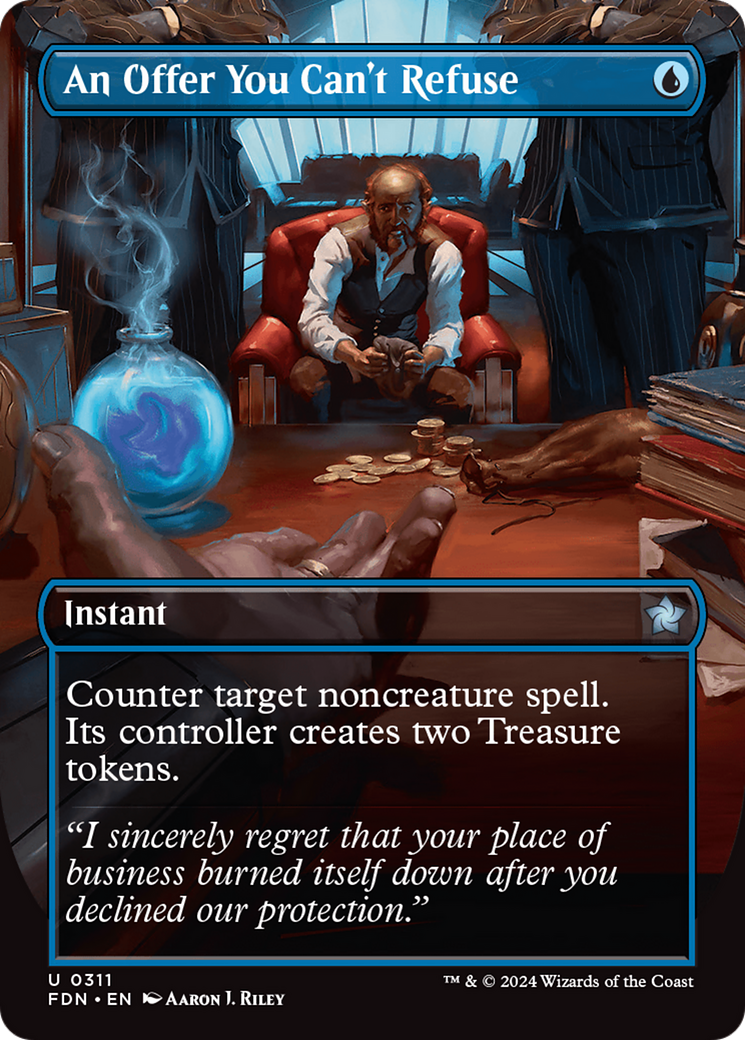 An Offer You Can't Refuse (Borderless) [Foundations] | Card Merchant Takapuna