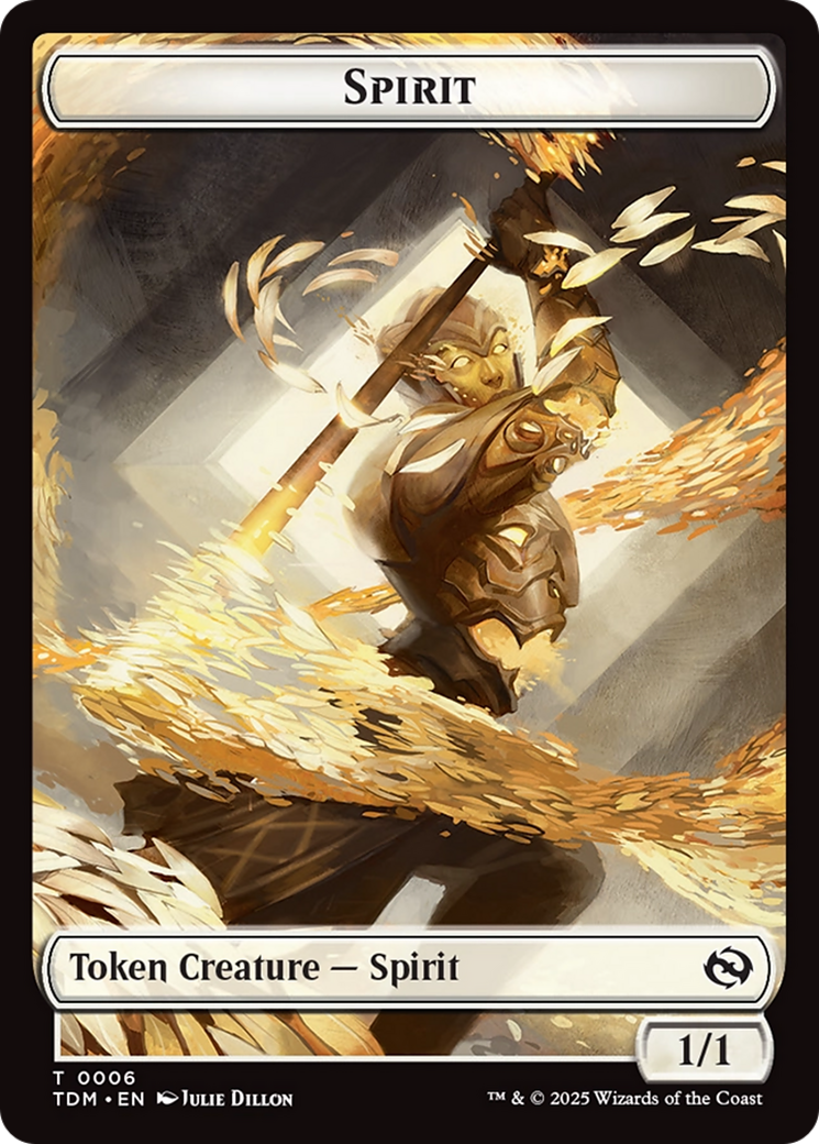 Spirit (0006) // Spirit (0007) Double-Sided Token [Tarkir: Dragonstorm Tokens] | Card Merchant Takapuna