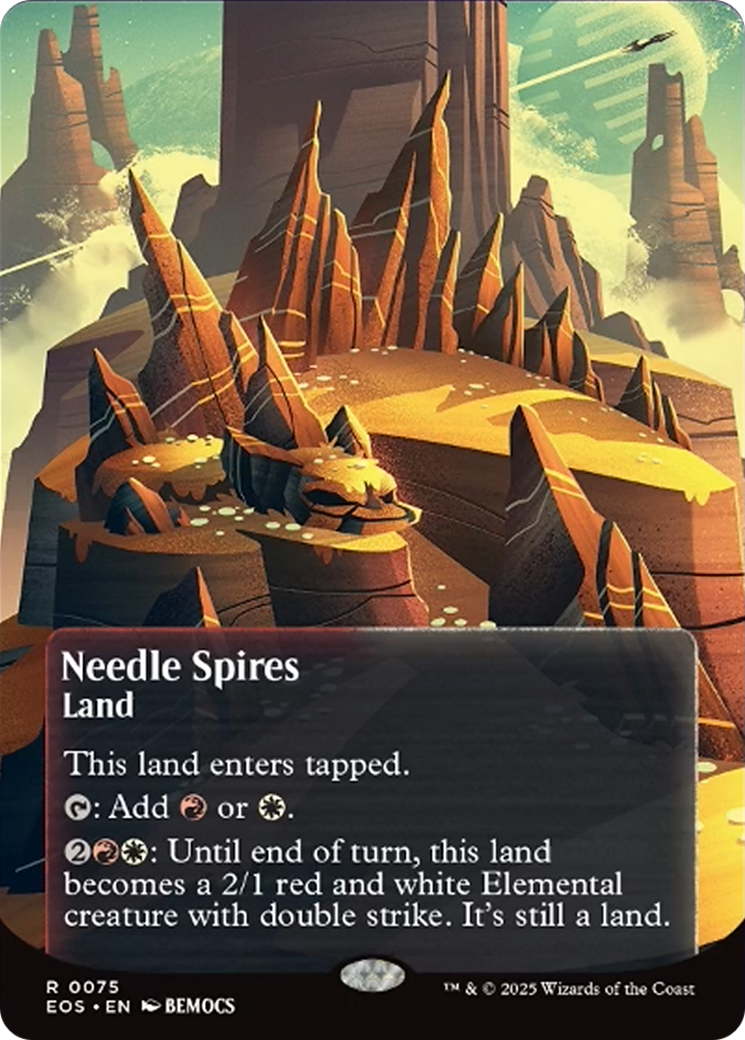 Needle Spires (0075) (Borderless) [Edge of Eternities: Stellar Sights] | Card Merchant Takapuna