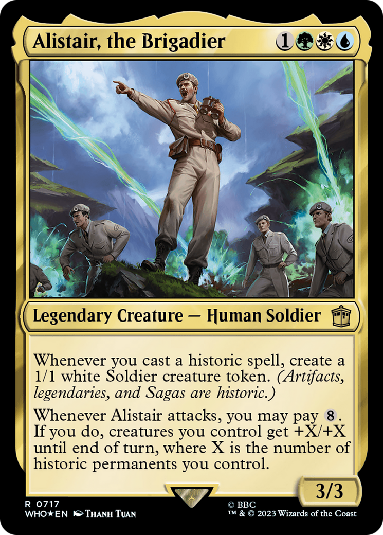 Alistair, the Brigadier (Surge Foil) [Doctor Who] | Card Merchant Takapuna