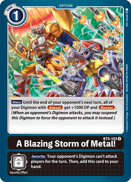 A Blazing Storm of Metal! [BT5-103] [Battle of Omni] | Card Merchant Takapuna