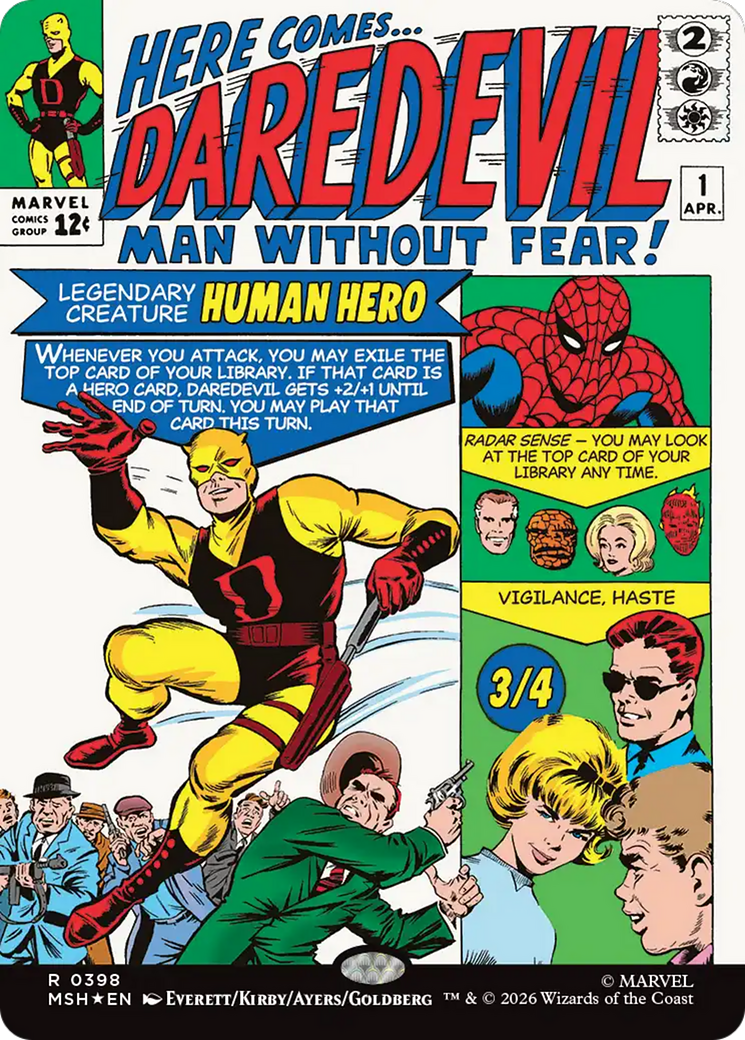 Daredevil, Man Without Fear (Borderless) (0398) [Marvel Super Heroes] | Card Merchant Takapuna