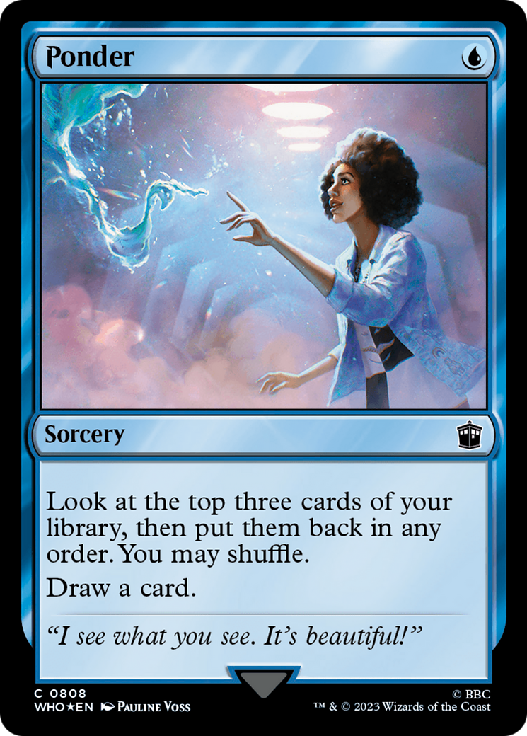 Ponder (Surge Foil) [Doctor Who] | Card Merchant Takapuna