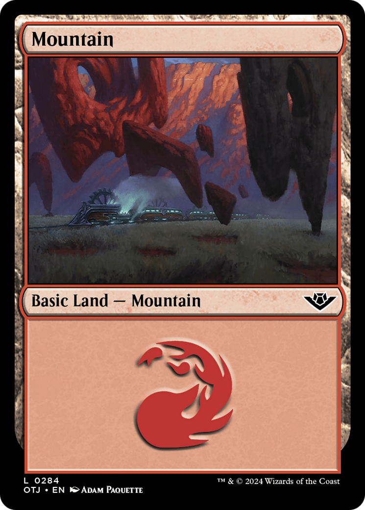 Mountain (0284) [Outlaws of Thunder Junction] | Card Merchant Takapuna