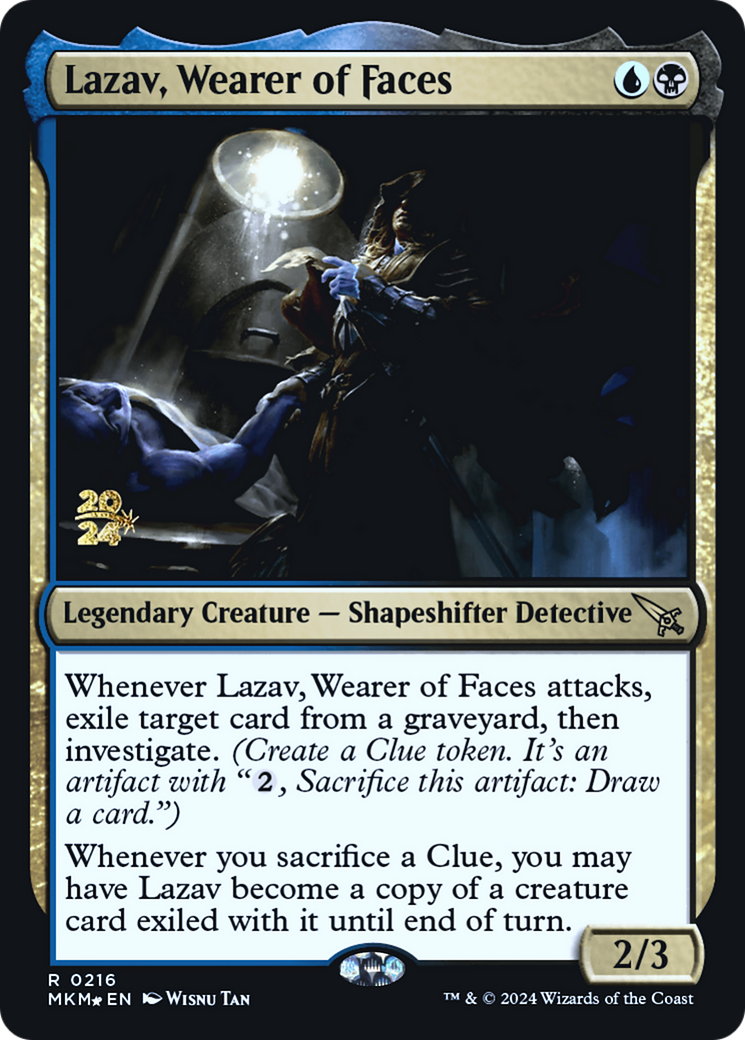 Lazav, Wearer of Faces [Murders at Karlov Manor Prerelease Promos] | Card Merchant Takapuna