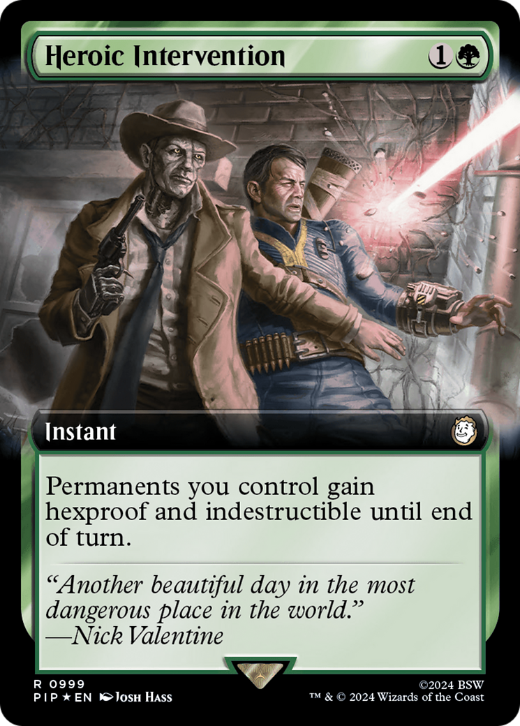 Heroic Intervention (Extended Art) (Surge Foil) [Fallout] | Card Merchant Takapuna