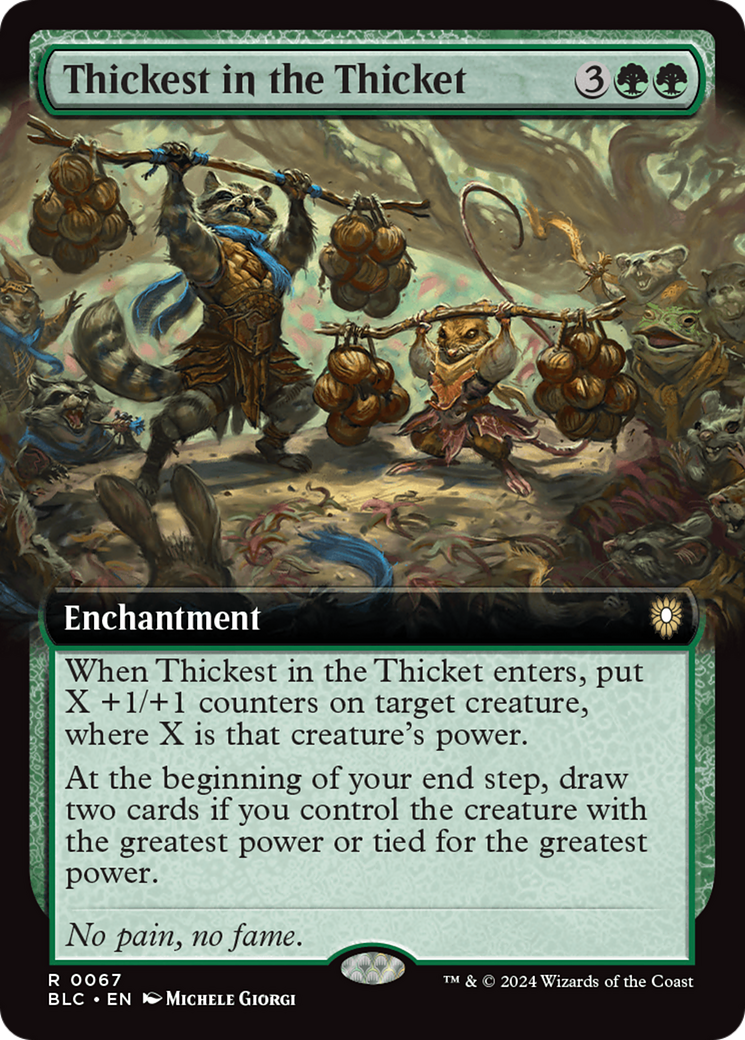 Thickest in the Thicket (Extended Art) [Bloomburrow Commander] | Card Merchant Takapuna
