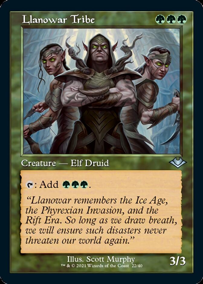 Llanowar Tribe (Retro Foil Etched) [Modern Horizons] | Card Merchant Takapuna