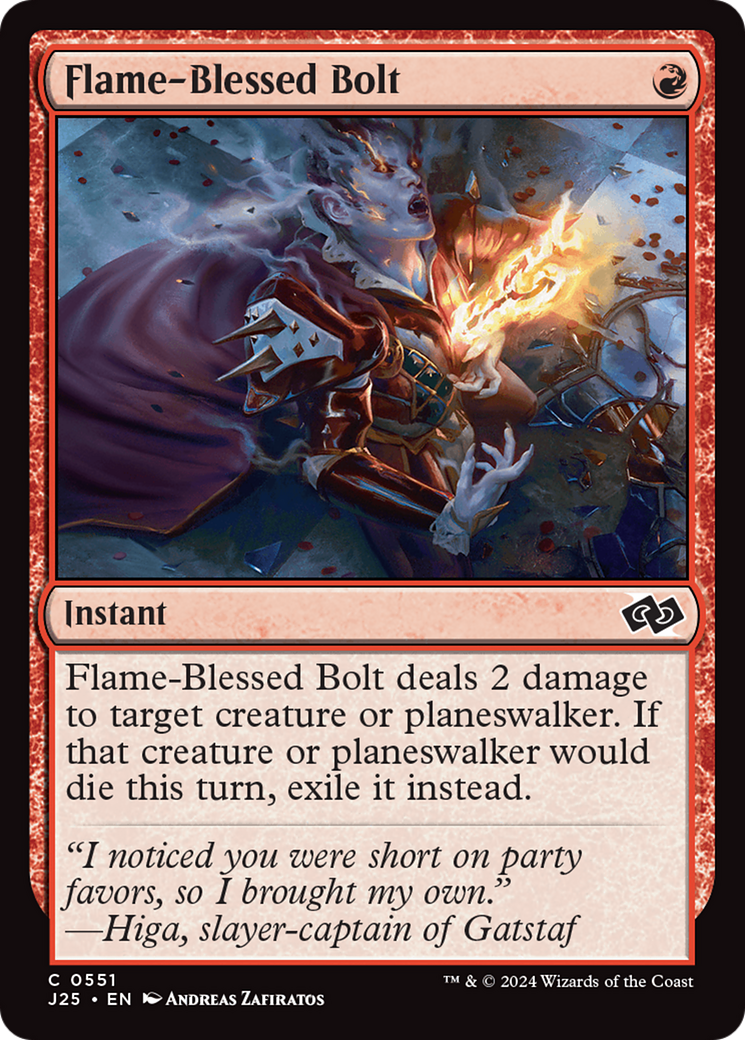 Flame-Blessed Bolt [Foundations Jumpstart] | Card Merchant Takapuna