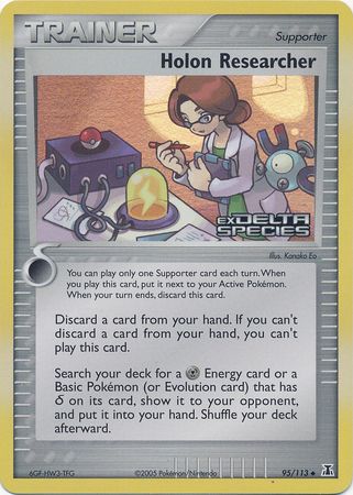 Holon Researcher (95/113) (Stamped) [EX: Delta Species] | Card Merchant Takapuna