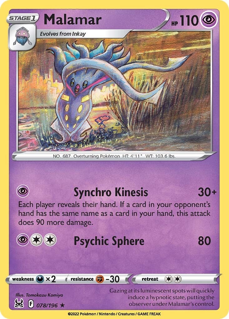 Malamar (078/196) [Sword & Shield: Lost Origin] | Card Merchant Takapuna