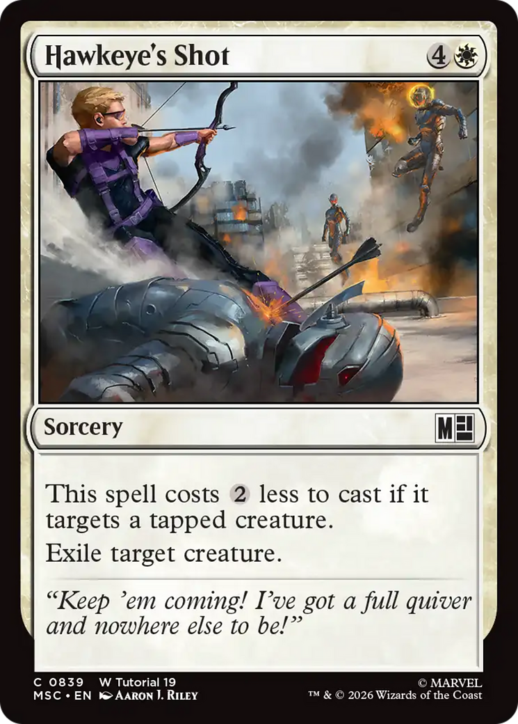 Hawkeye's Shot (0839) [Marvel Super Heroes Commander] | Card Merchant Takapuna