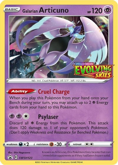 Galarian Articuno (SWSH123) (Prerelease Promo) [Sword & Shield: Black Star Promos] | Card Merchant Takapuna