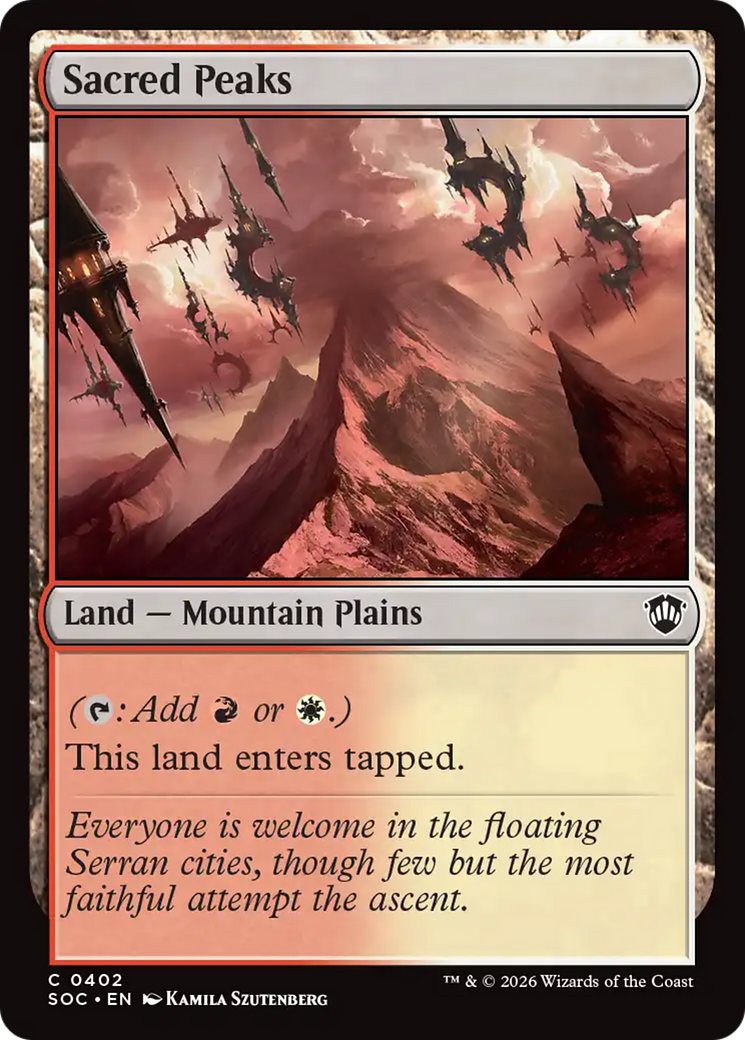 Sacred Peaks [Secrets of Strixhaven Commander] | Card Merchant Takapuna