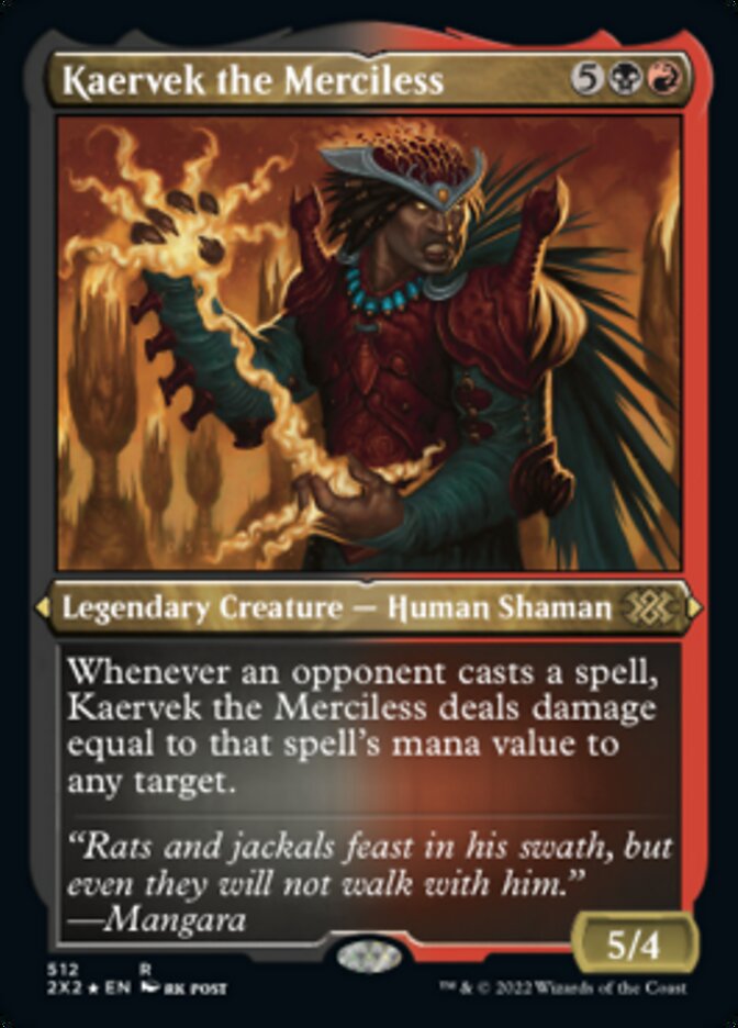 Kaervek the Merciless (Foil Etched) [Double Masters 2022] | Card Merchant Takapuna