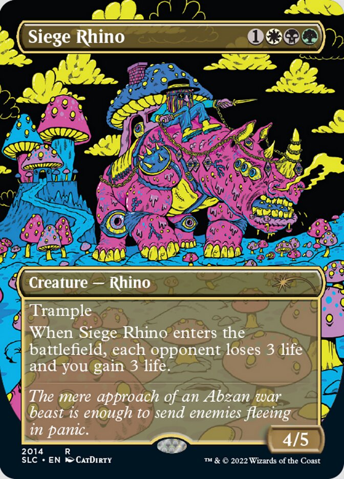 Siege Rhino (Borderless) [Secret Lair Countdown Kit] | Card Merchant Takapuna