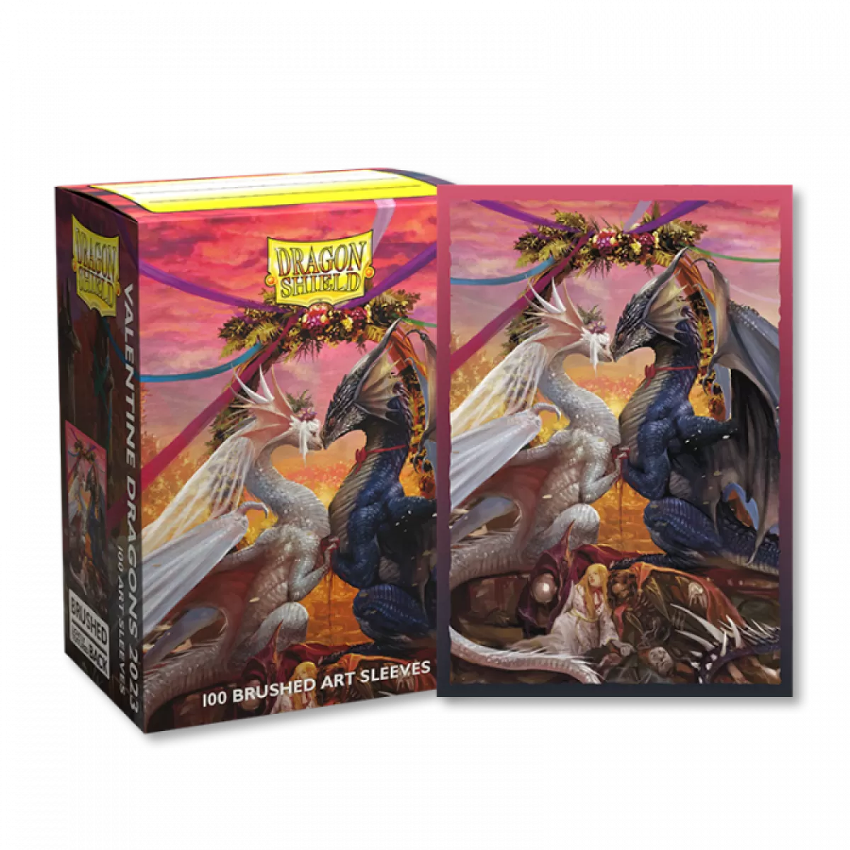 Dragon Shield - Box 100 - Brushed Art - Valentine Dragons 2023 | Card Merchant Takapuna