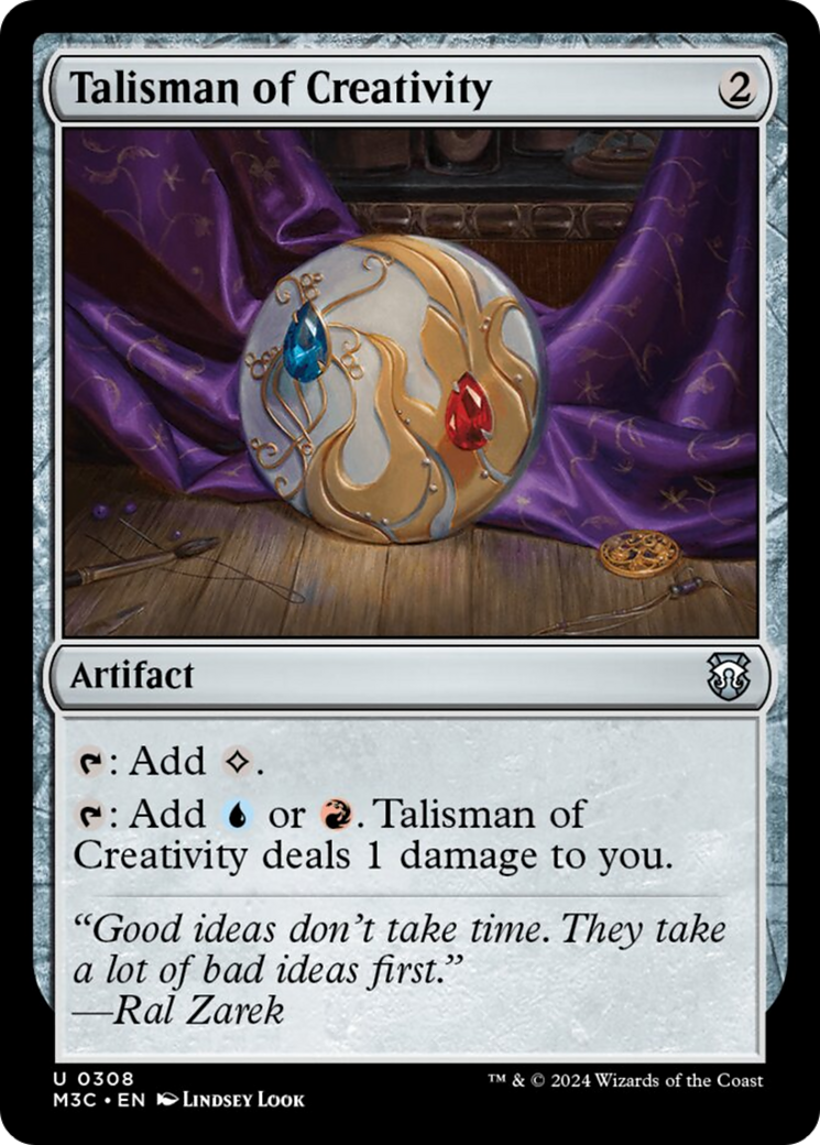 Talisman of Creativity (Ripple Foil) [Modern Horizons 3 Commander] | Card Merchant Takapuna