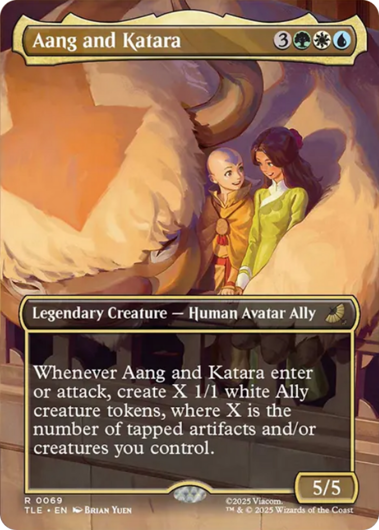 Aang and Katara (Borderless) [Avatar: The Last Airbender: Eternal-Legal] | Card Merchant Takapuna