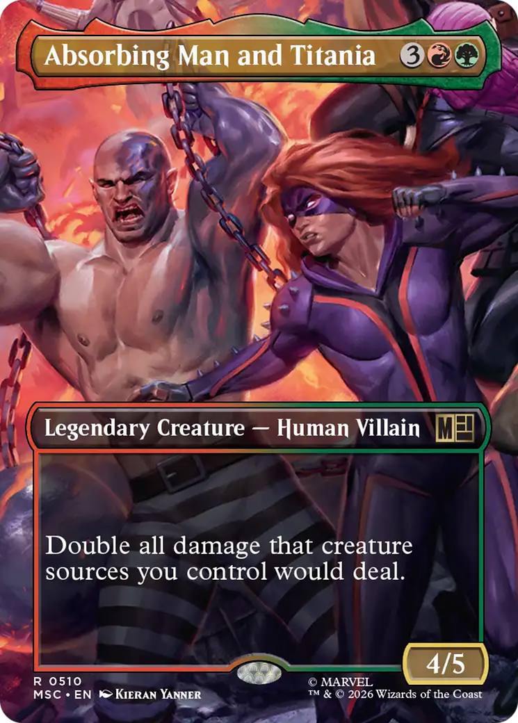 Absorbing Man and Titania (Borderless) [Marvel Super Heroes Commander] | Card Merchant Takapuna