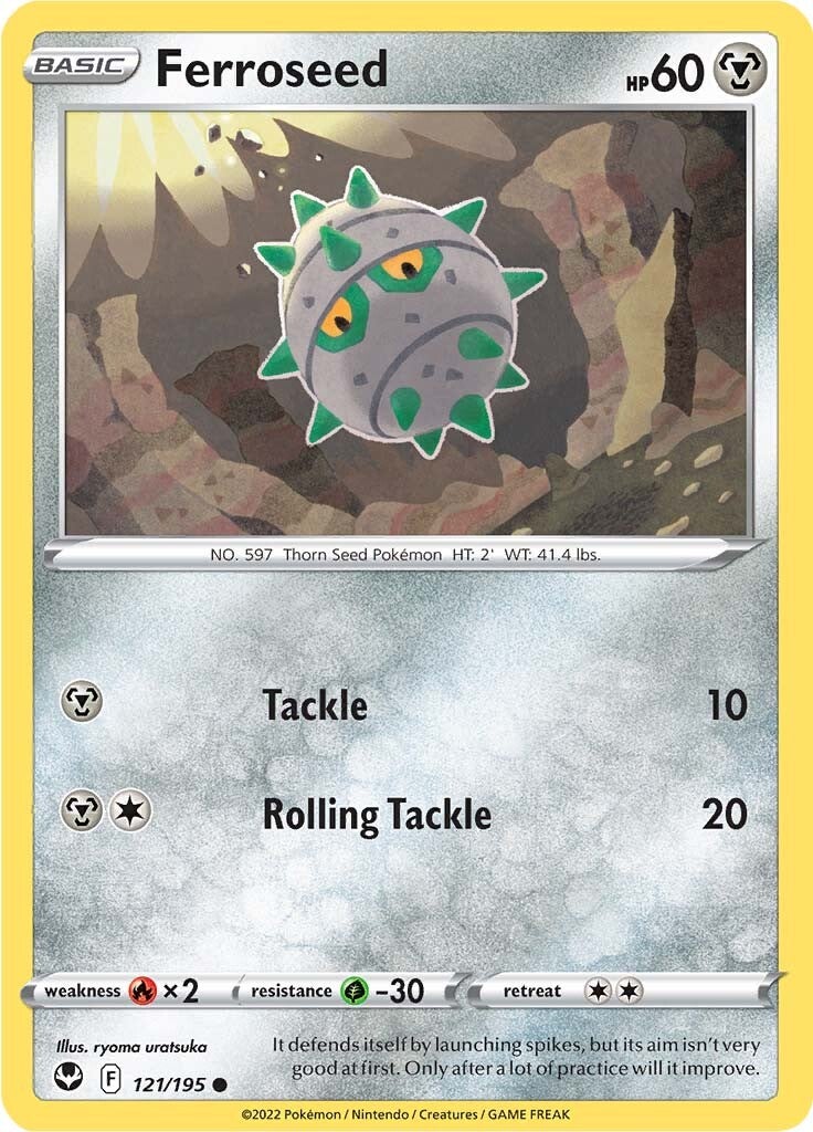 Ferroseed (121/195) [Sword & Shield: Silver Tempest] | Card Merchant Takapuna