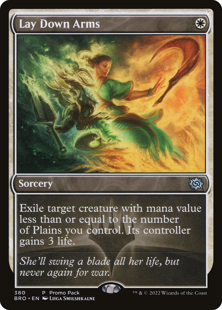 Lay Down Arms (Promo Pack) [The Brothers' War Promos] | Card Merchant Takapuna