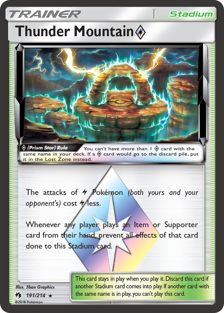 Thunder Mountain (191/214) (Prism Star) [Sun & Moon: Lost Thunder] | Card Merchant Takapuna
