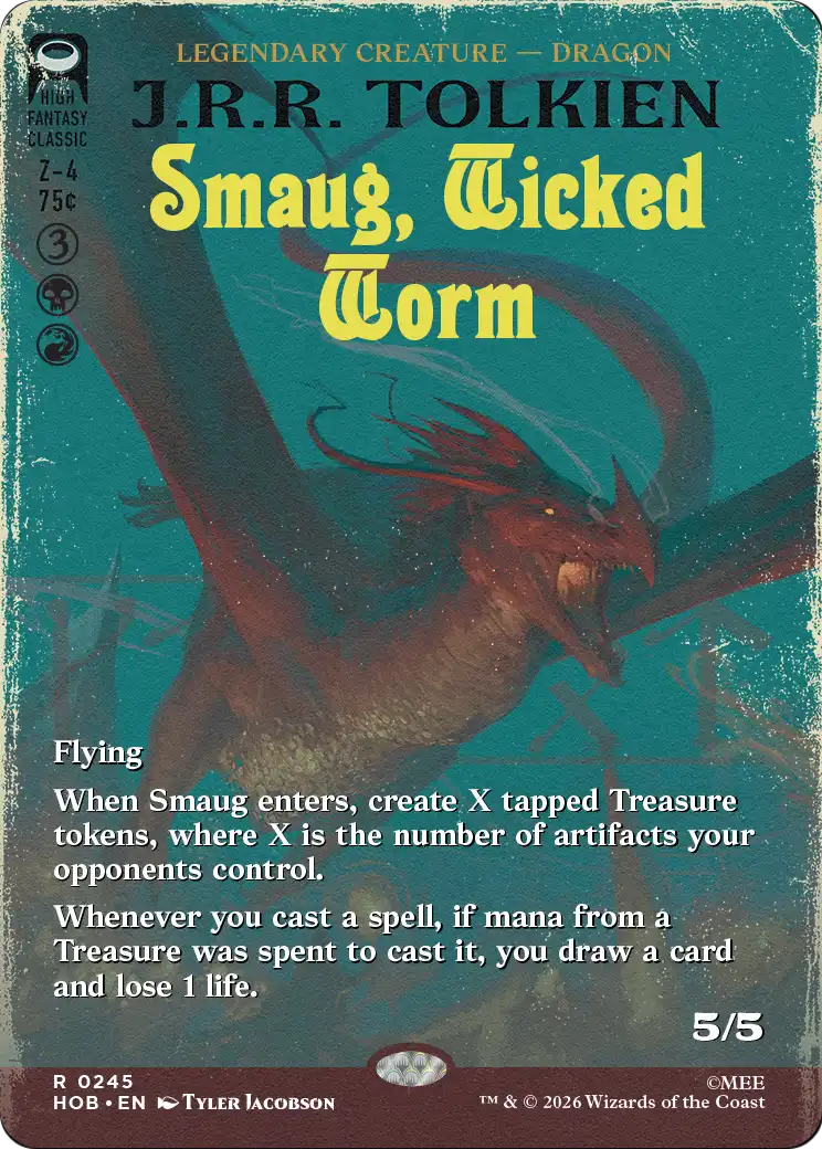 Smaug, Wicked Worm (Borderless) [The Hobbit] | Card Merchant Takapuna