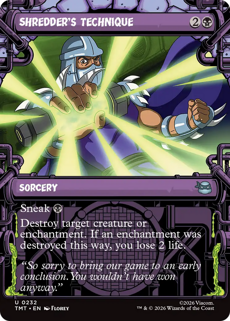 Shredder's Technique (Showcase) [Teenage Mutant Ninja Turtles] | Card Merchant Takapuna