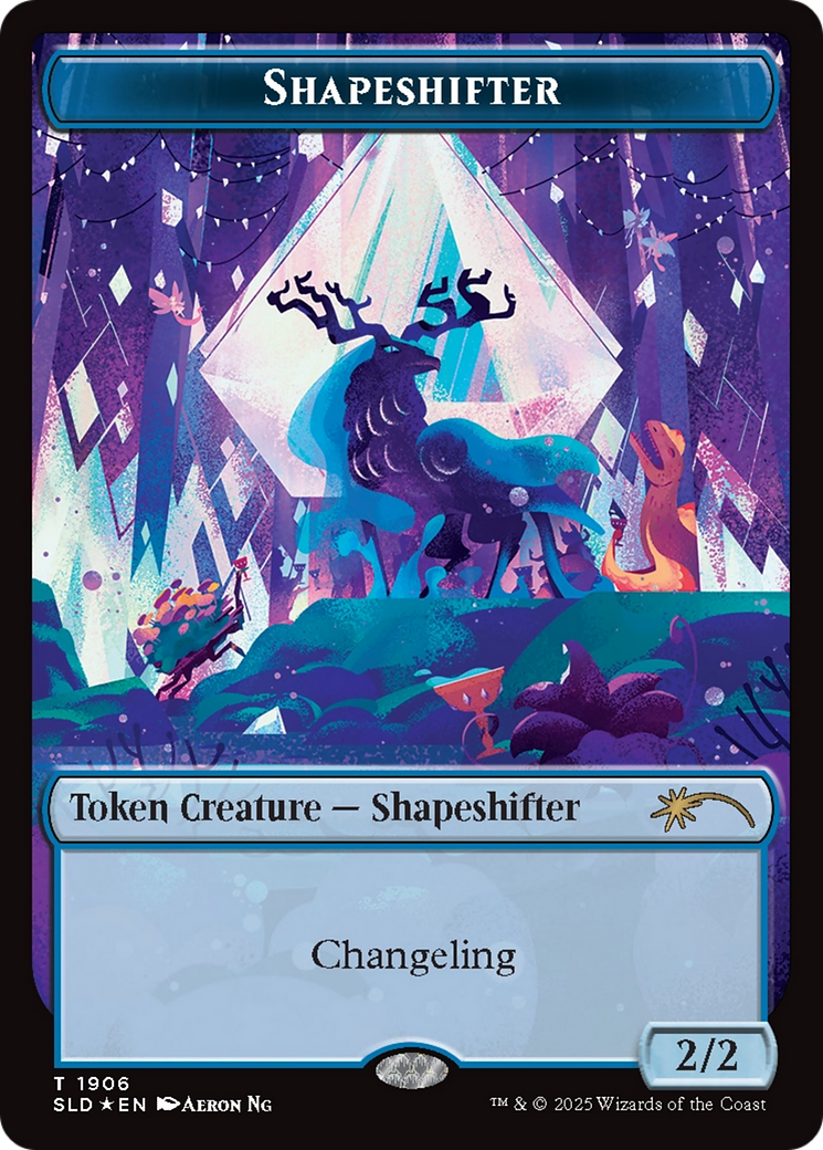 Shapeshifter Token (1906) (Double Rainbow Foil) [Secret Lair Drop Series] | Card Merchant Takapuna