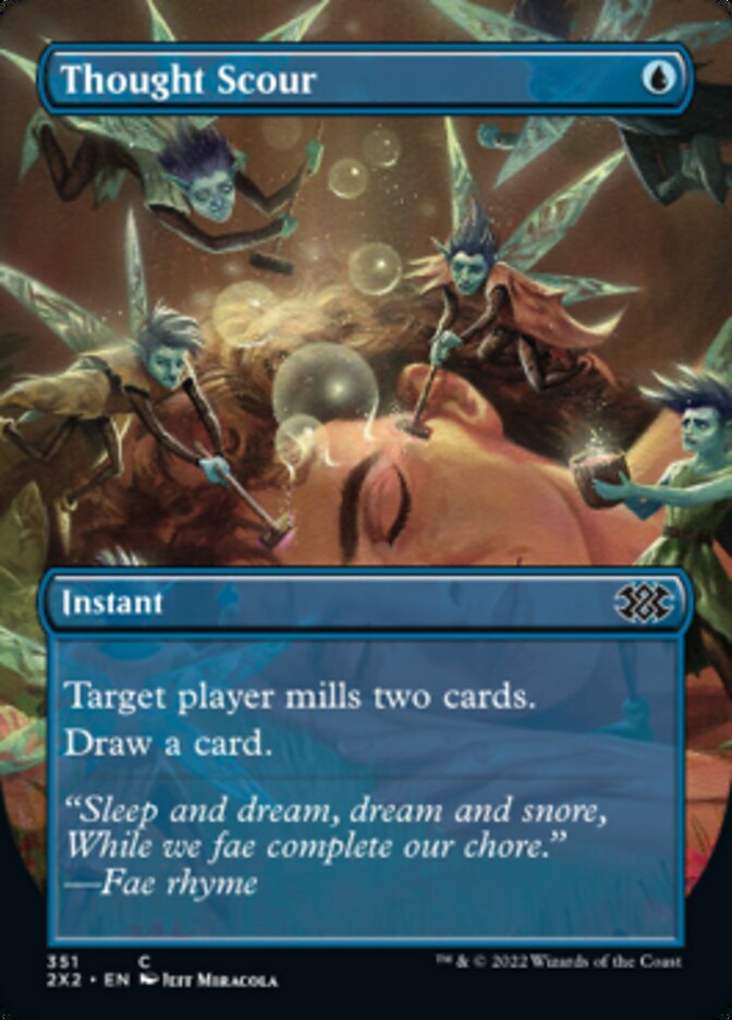 Thought Scour (Borderless Alternate Art) [Double Masters 2022] | Card Merchant Takapuna